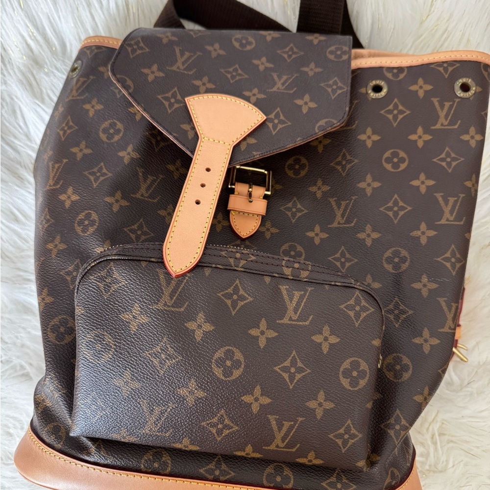 Louis Vuitton Brown Monogram Montsouris Backpack GM MINT condition! - Picture 2 of 16